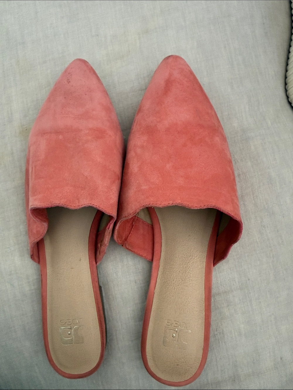 Joe's Jeans Coral Suede Pointed Backless Mules